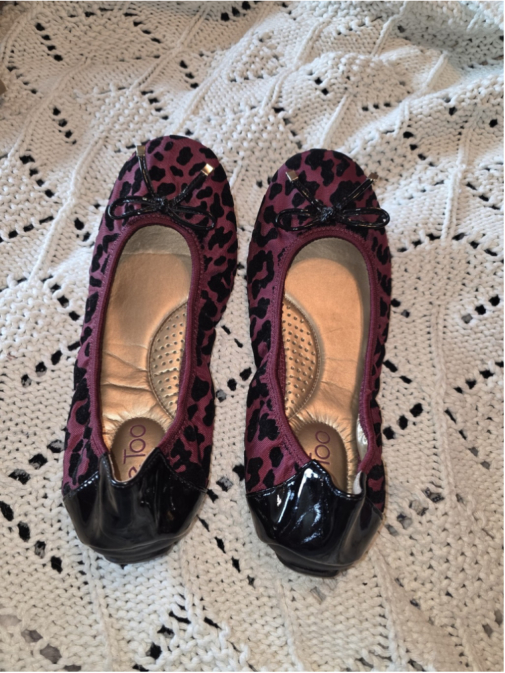 Me Too Halle Women's Animal Print Ballet Flats Size 6.5 M